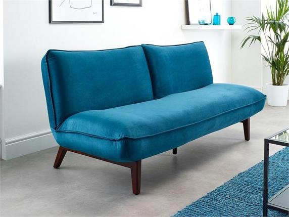 Noah Blue Velvet Sofa Bed
